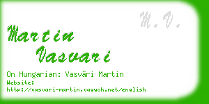 martin vasvari business card