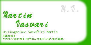 martin vasvari business card